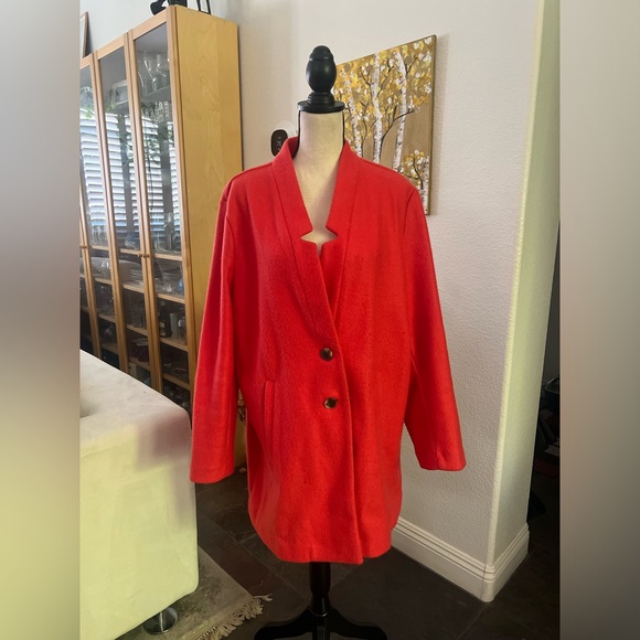 Old Navy - bright coral soft coat - Picture 1 of 9